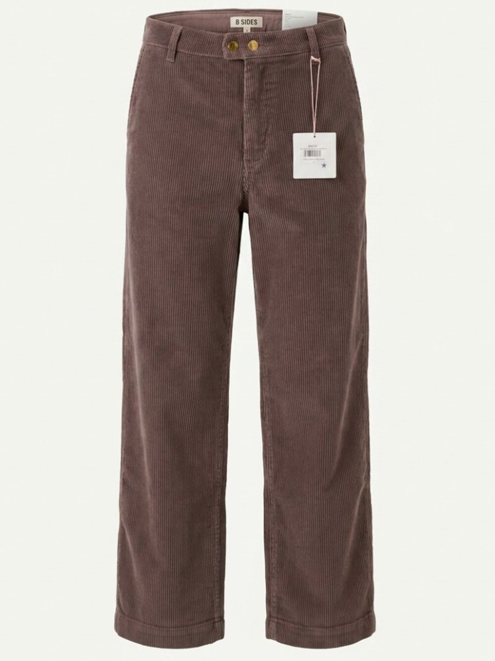 B SIDES NWT Chino Tess Overdye Corduroy Pants Purple Size 28